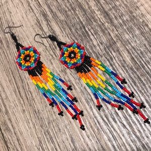 Beaded earrings from Mexico